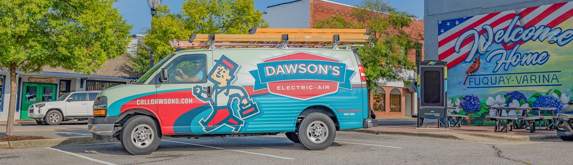 Dawsons Truck With Fuquay Varina Mural
