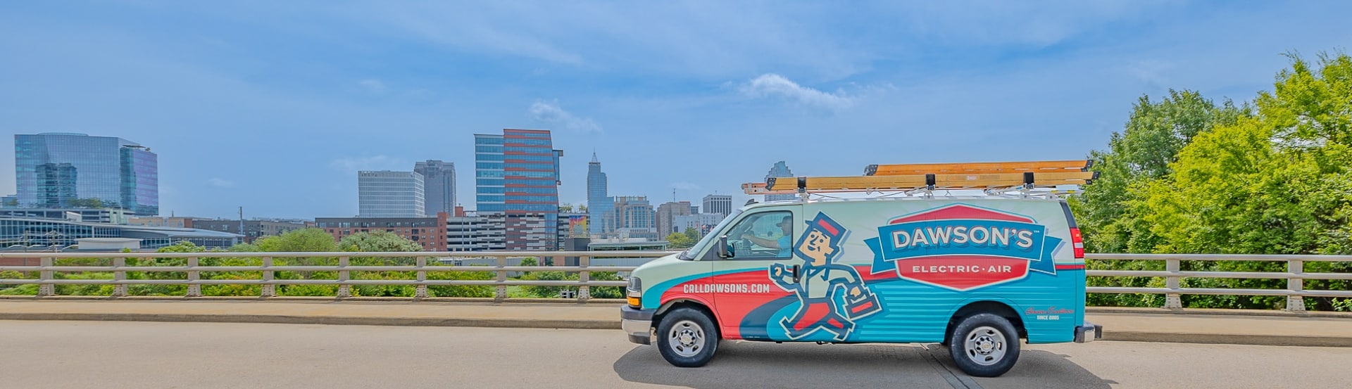 Dawsons Truck With Raleigh North Carolina Skyline