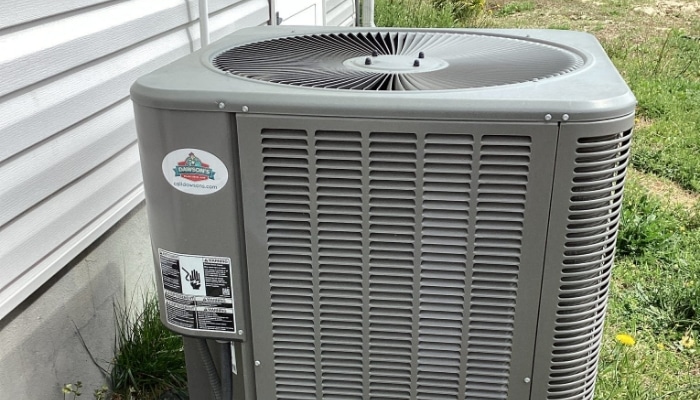 Hvac Unit With Sticker